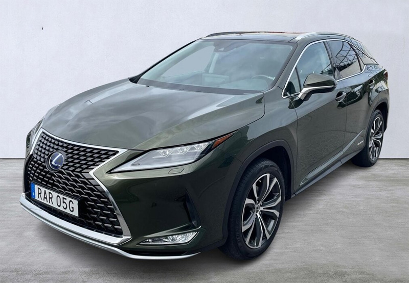 Grön metallic Lexus RX 450H AWD stulen i Höllviken söder om Malmö