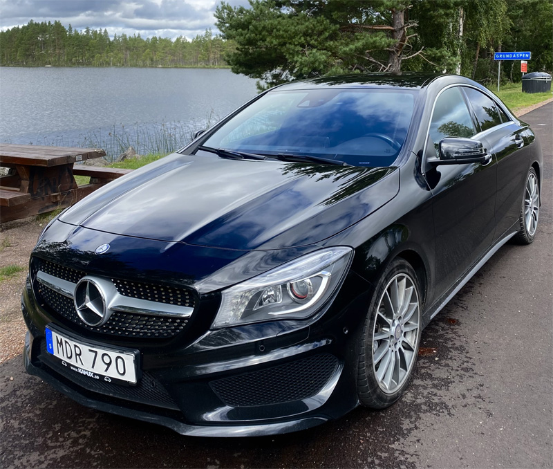 Svart Mercedes Benz CLA 220D 4Matic stulen i Sundsvall
