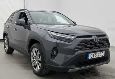 Mörkgrå Toyota RAV4 Hybrid AWD Executive stulen i Jordbro söder om Stockholm