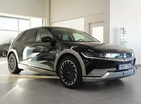 Svart Hyundai Ioniq 5 stulen i Mölndal söder om Göteborg